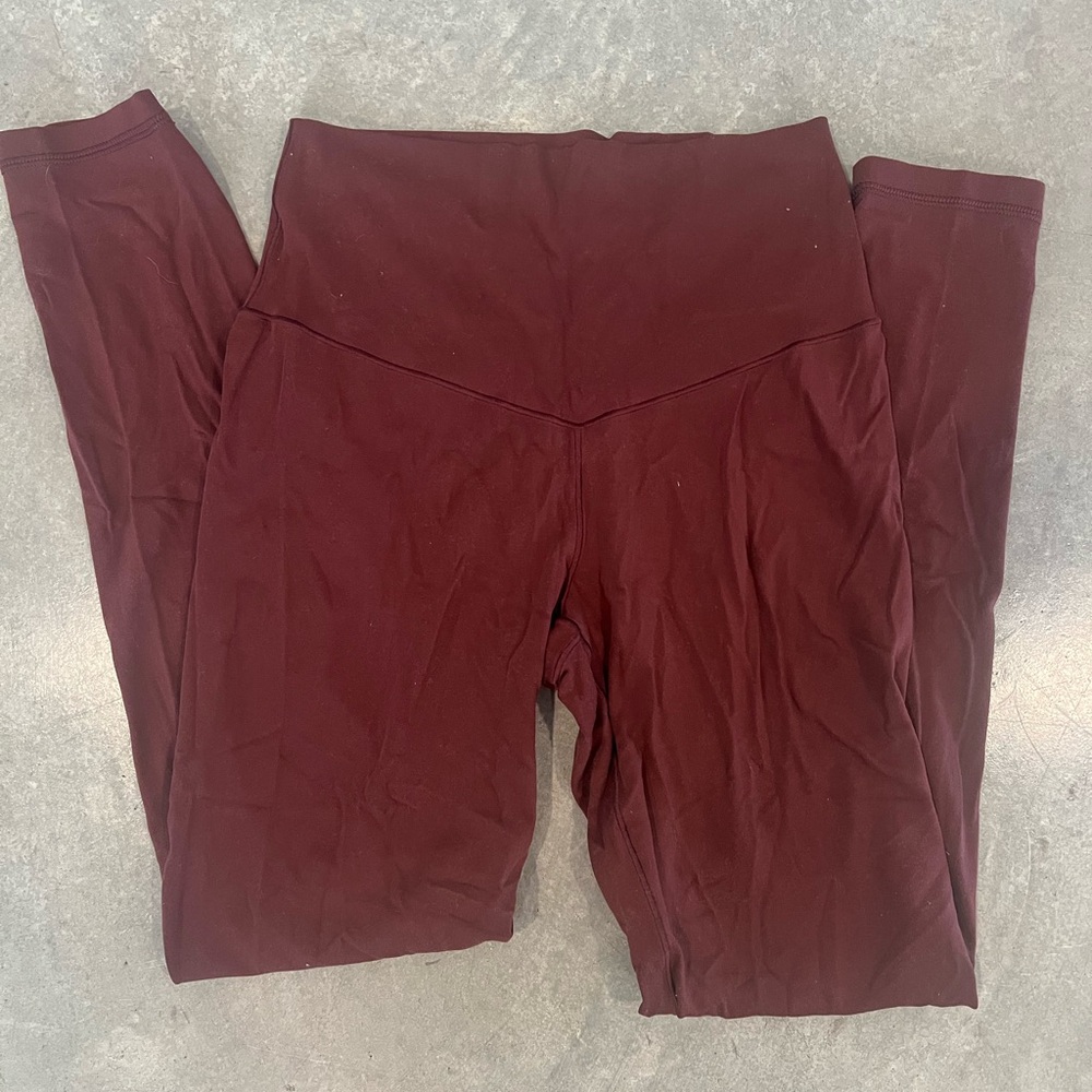 Aerie Maroon High-Waisted Leggings